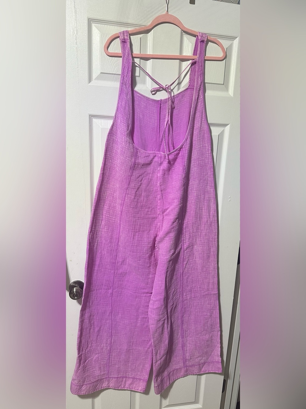 Zenana Relaxed Wide-Leg Pink Jumpsuit with Pockets - Picture 5 of 5